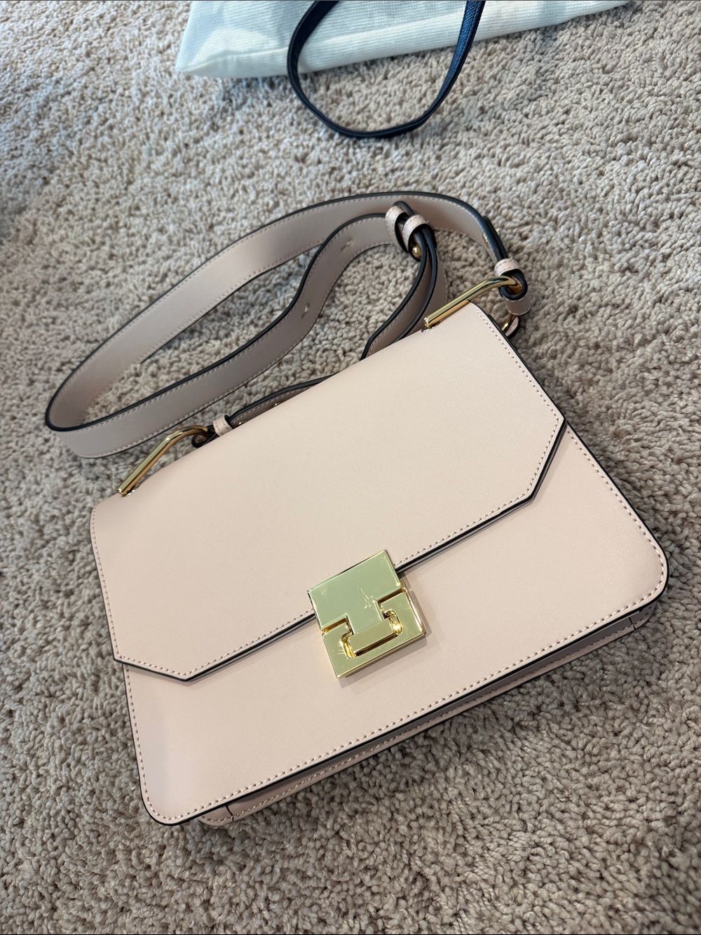 Ivanka Trump Blush Pink Crossbody Bag with Gold Hardware